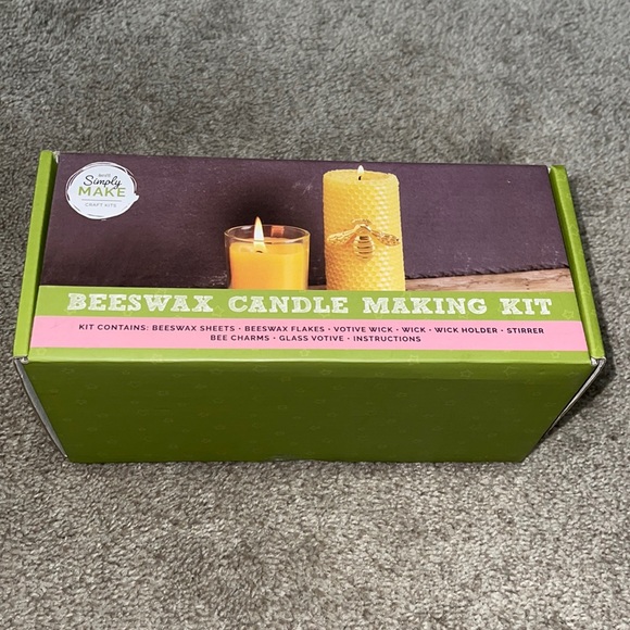 Docrafts Simply Make Art Beeswax Candle Making Kit With Sheets Bee Charms Glass